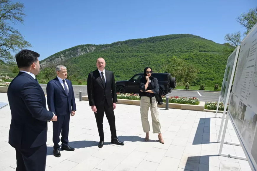 İlham Əliyev və birinci xanım Daşaltı kənd məscidinin açılışında iştirak ediblər - YENİLƏNİB