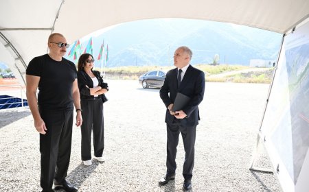 Kəlbəcər şəhərində 4-cü yaşayış kompleksinin təməli qoyulub - YENİLƏNİB