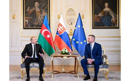 İlham Əliyevin Slovakiya Prezidenti ilə təkbətək görüşü olub
