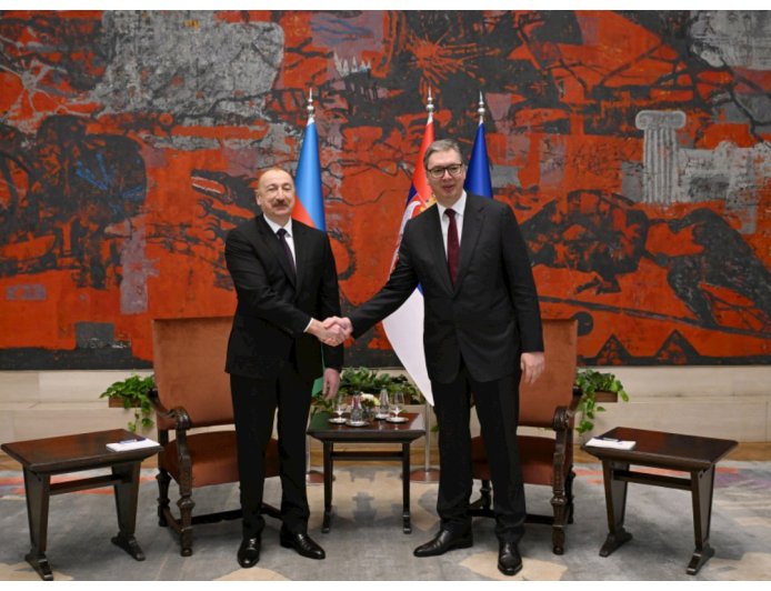 İlham Əliyevin Aleksandar Vuçiç ilə təkbətək görüşü keçirilir