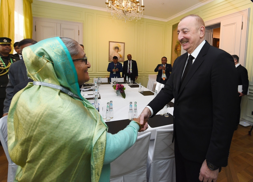 Azərbaycan Prezidenti Münxendə Banqladeşin Baş naziri ilə görüşüb