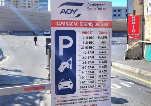 Bakı Dəmiryol Vağzalında avtomobillər üçün parkinq tarifləri müəyyənləşib