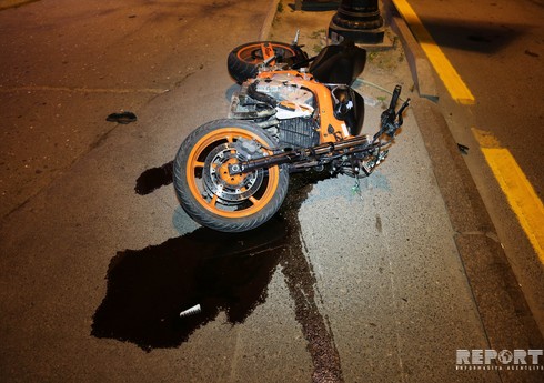 Bakıda 57 yaşlı motosikletçi yol qəzasında xəsarət alıb