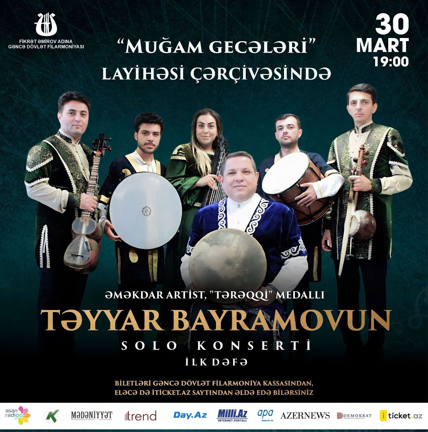 Gəncə Filarmoniyasında Əməkdar artist Təyyar Bayramovun solo konserti olacaq