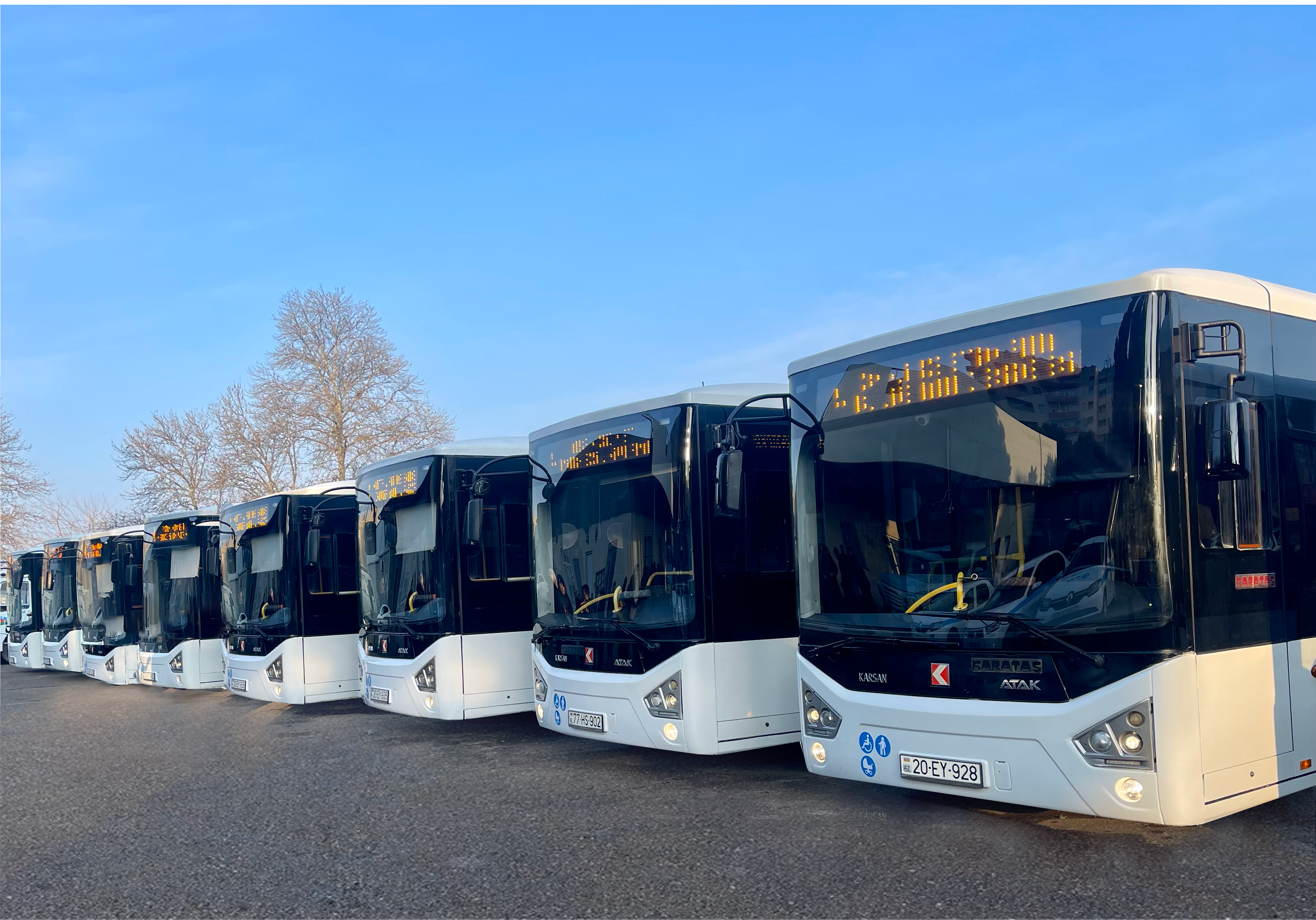 Gəncə şəhərinin ictimai nəqliyyatına yeni avtobuslar cəlb edilib