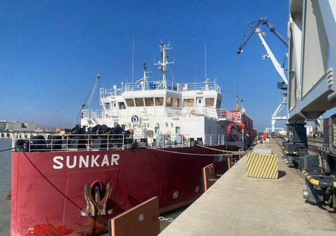 Çindən göndərilən növbəti blok qatar Bakı Limanına çatıb