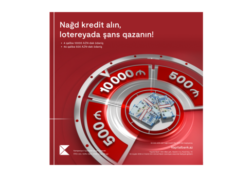 "Kapital Bank"dan mükafatlarla dolu “50 gün 50 hədiyyə” lotereyası