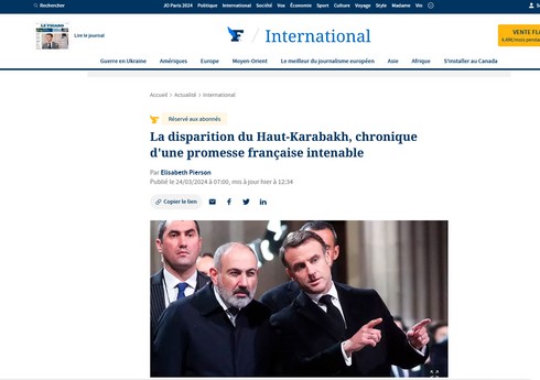 “Le Figaro”: Makronun anti-Azərbaycan planı iflasa uğrayıb