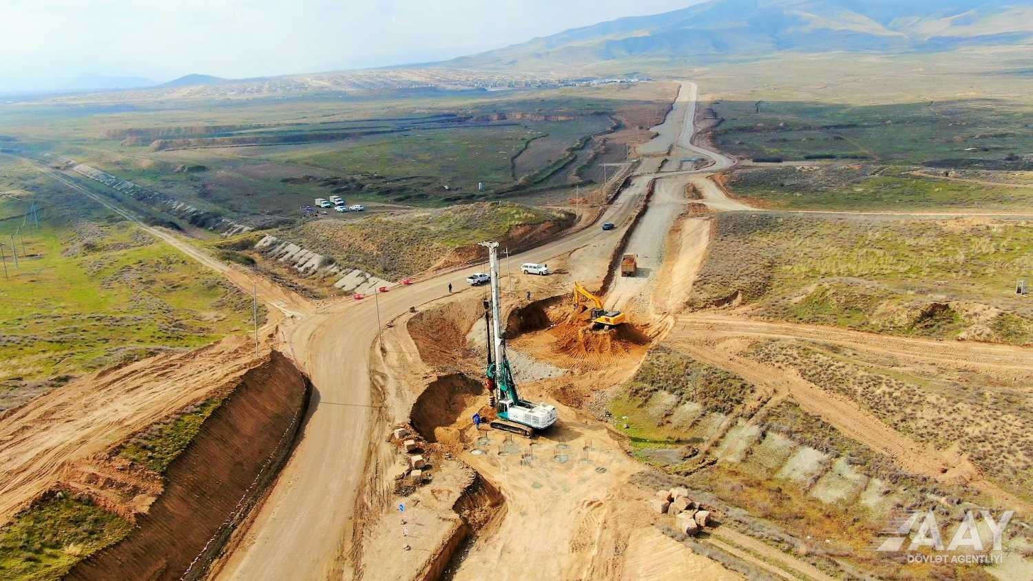 Əsgəran avtomobil yolunun inşasına başlanılıb - FOTO - VİDEO