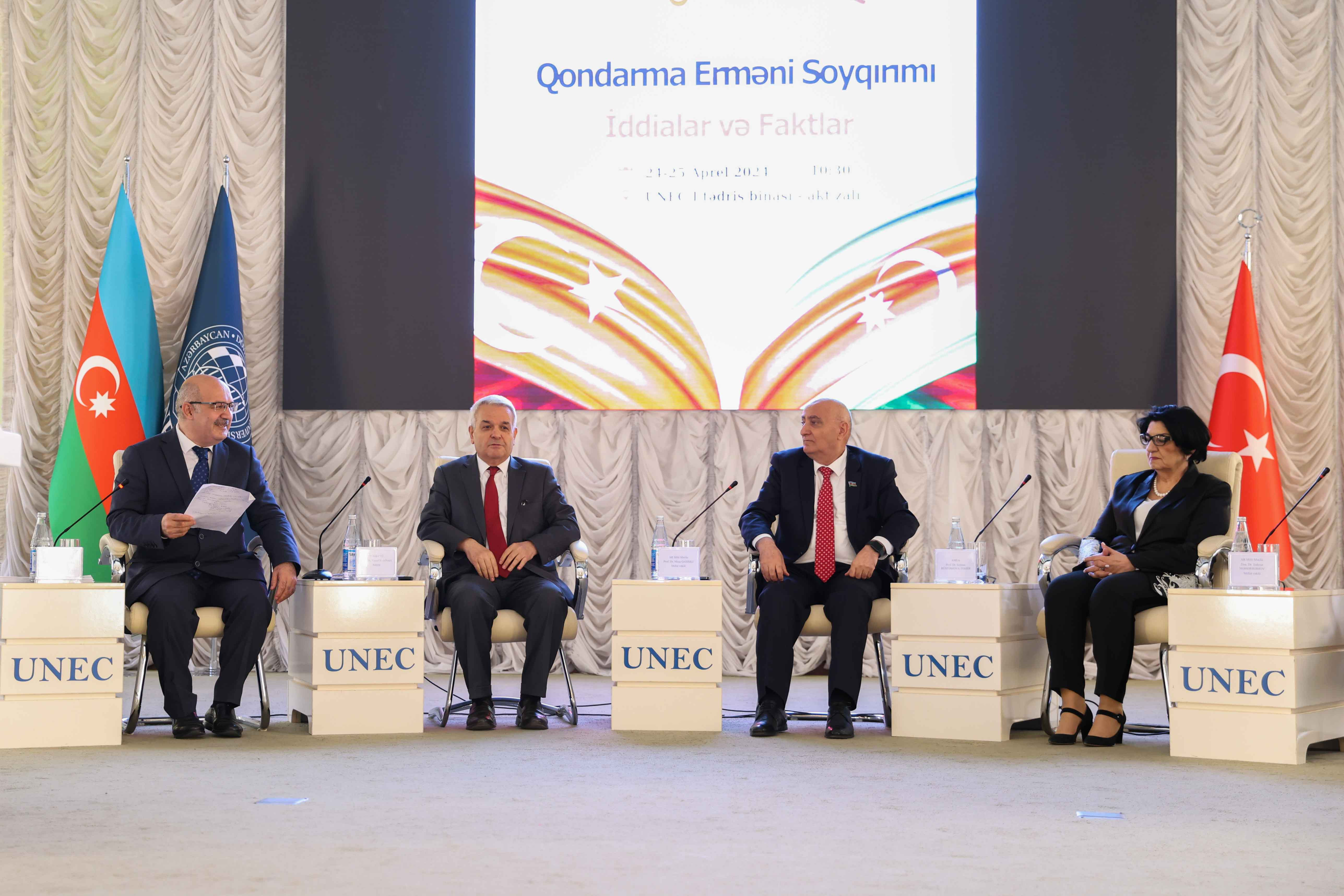 UNEC-də “Qondarma erməni soyqırımı: iddialar və faktlar” mövzusunda beynəlxalq konfrans keçirilir