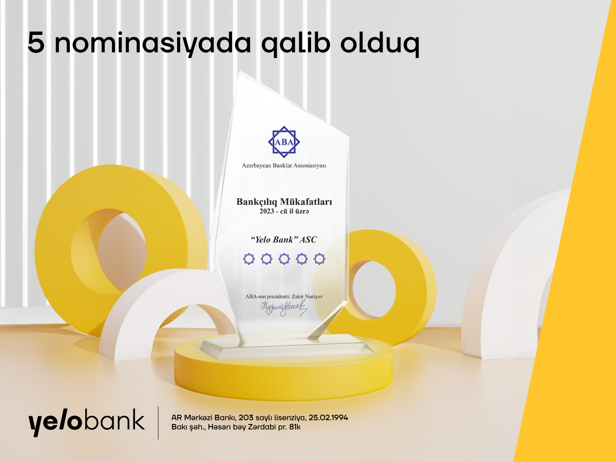 Yelo Bank 5 nominasiyada qalib oldu!  